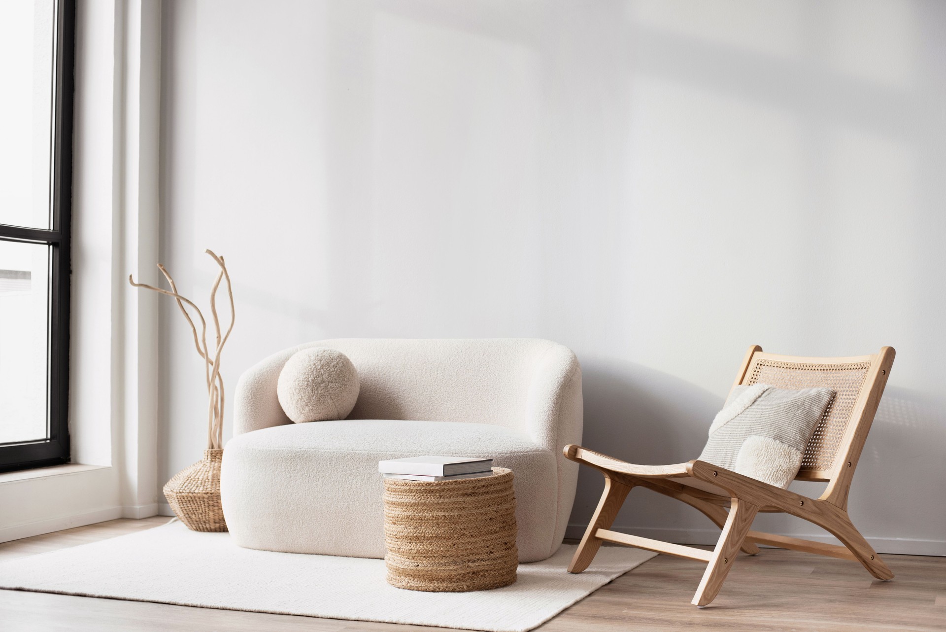 Modern interior design. Sofa in a living room